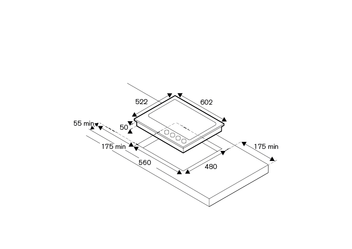 Piano cottura a gas da 60 cm con wok - immagine 7