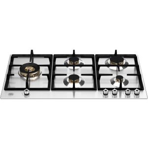 90 cm gas hob with dual side wok