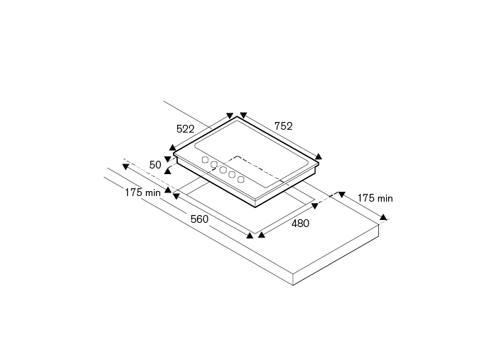Piano cottura a gas da 75 cm con wok centrale - immagine 5