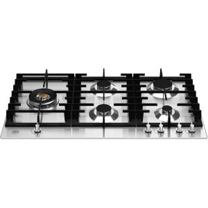 Piano cottura a gas da 90 cm con dual wok laterale