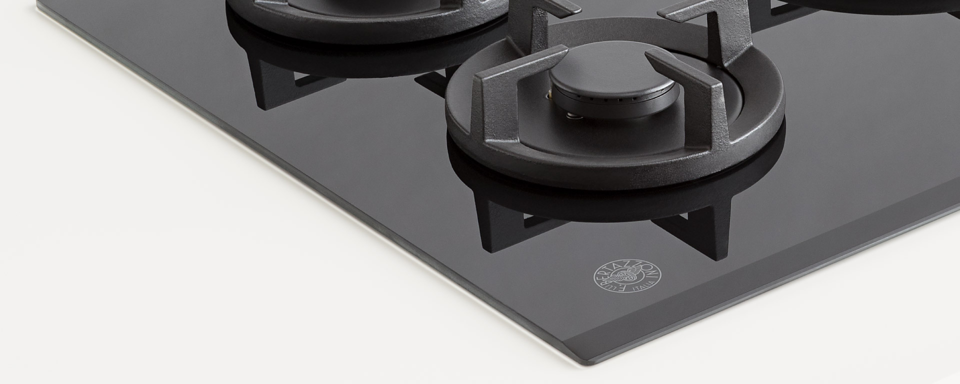 Piano cottura a gas in cristallo da 60 cm con wok laterale - immagine 2