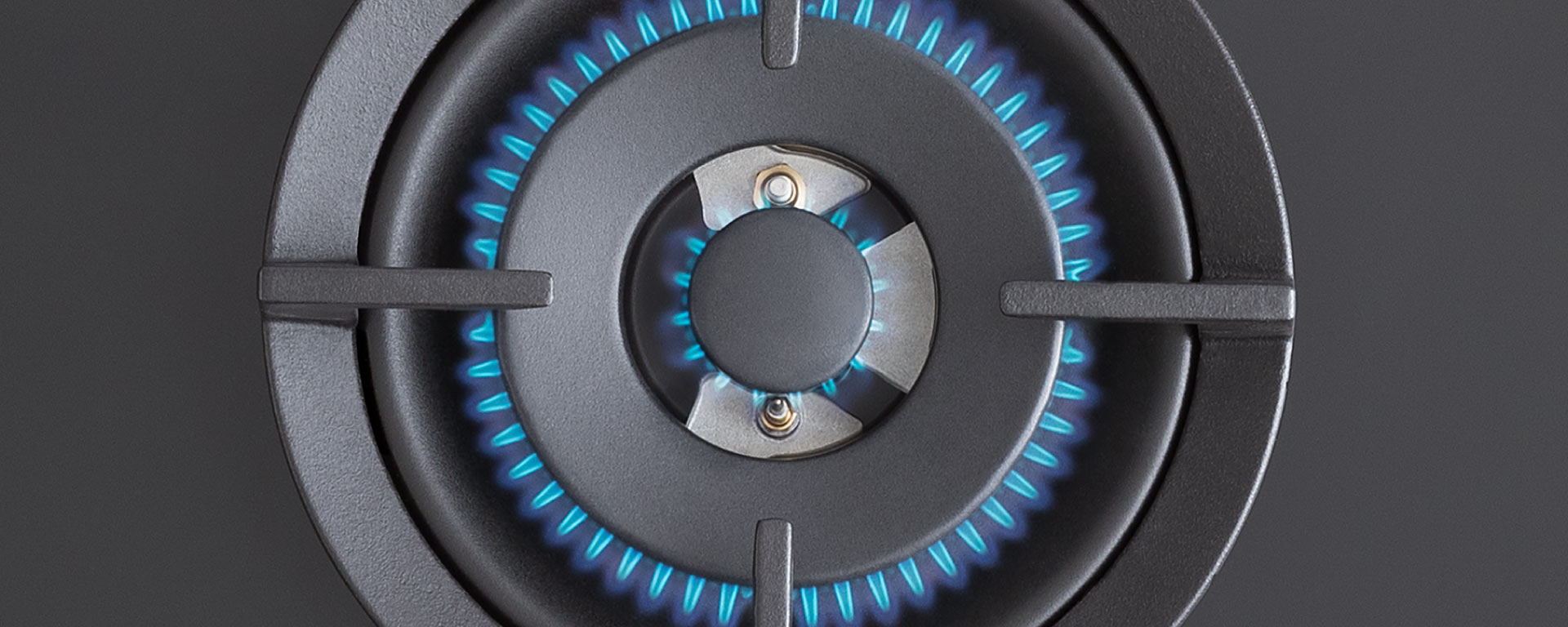 Piano cottura a gas in cristallo da 60 cm con wok laterale - immagine 3