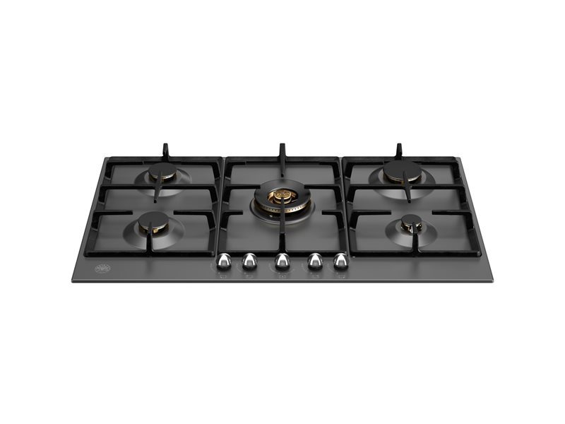 90 cm gas hob with central dual wok