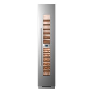 45 cm built-in wine cabinet with stainless steel door