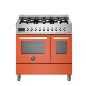 90 cm cooker with 6 burners and double electric oven - Professional series
