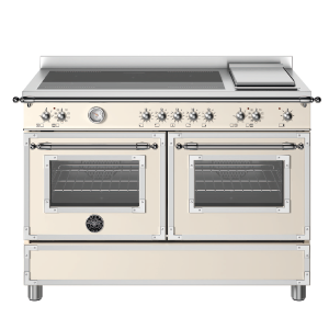 Cucina da 120 cm con piano a induzione e piastra, doppio forno elettrico