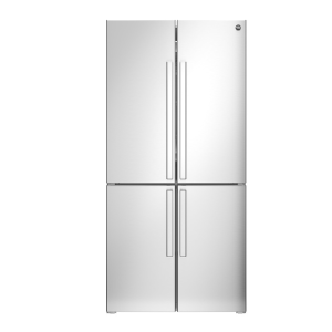 84 cm freestanding cross door refrigerator in stainless steel