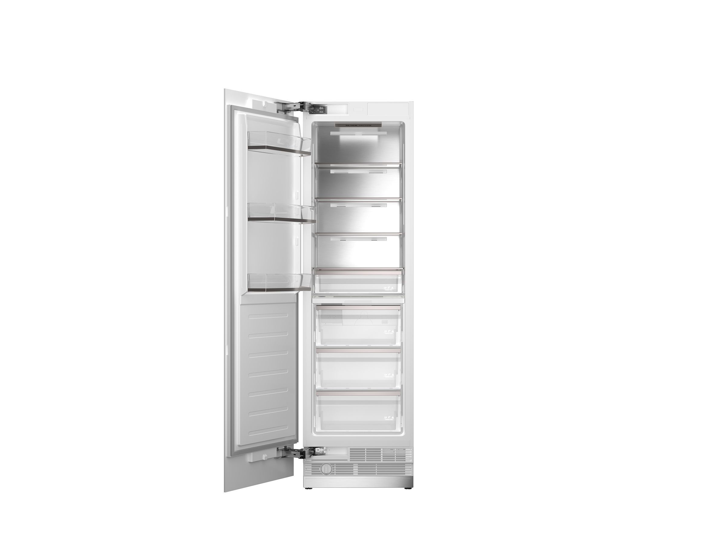 Colonna freezer da incasso da 60 cm con porta pannellata reversibile