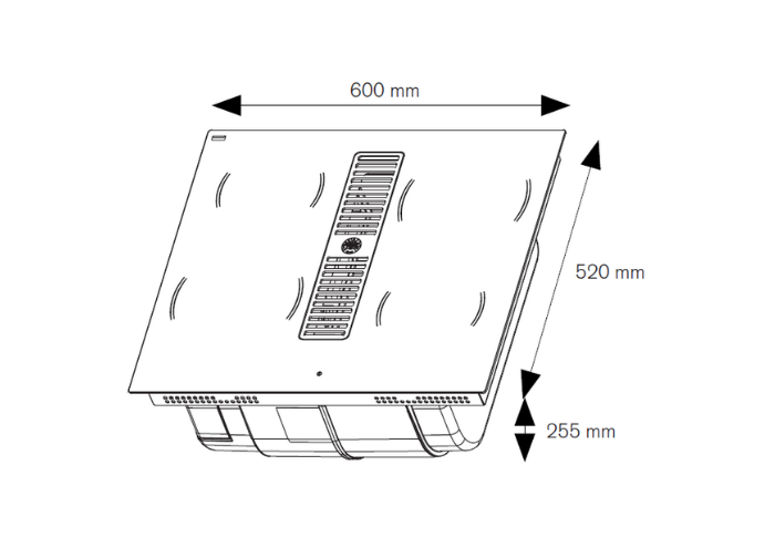 Piano a induzione 60 cm con cappa integrata - immagine 4