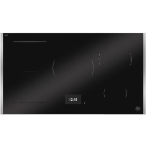 Piano cottura a induzione con cornice in metallo 90 cm, 5 zone, display TFT