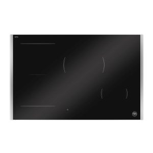 Piano cottura a induzione con cornice in metallo 78 cm, 4 zone, display LED