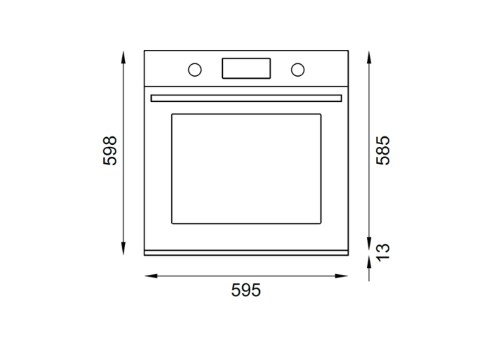 Forno elettrico da incasso da 60 cm con 9 funzioni e display LED - immagine 9