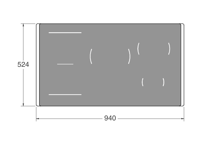 Piano cottura a induzione con cornice in metallo 90 cm, 5 zone, display LED - immagine 5