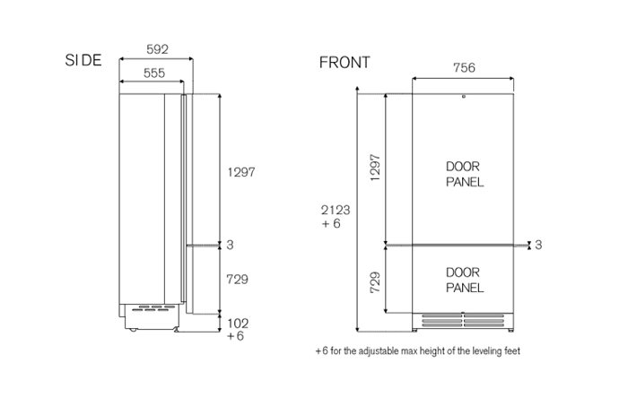 Frigorifero combinato da incasso da 75 cm, panel ready con ice maker e distributore d'acqua - immagine 11