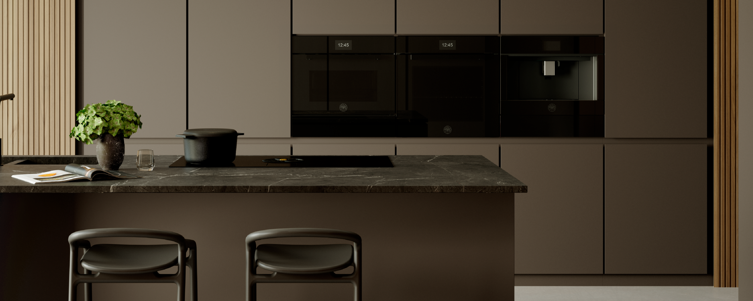 Forno Microonde combinato finitura vetro nero, display TFT