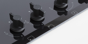 60 cm glass-ceramic gas hob with side wok - Image 8