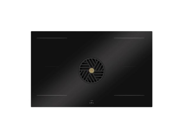 Piano cottura a induzione 80 cm con cappa integrata centrale