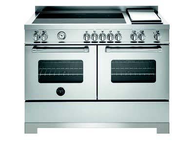 Cucina da 120 cm con piano induzione e piastra, doppio forno elettrico – serie Master