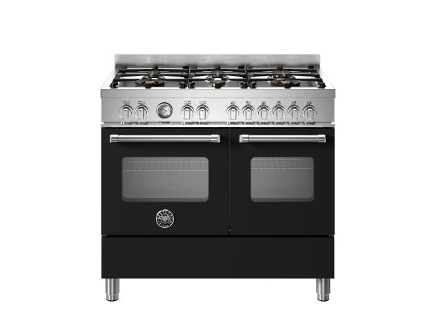 Cucina da 100 cm con 6 bruciatori e doppio forno elettrico