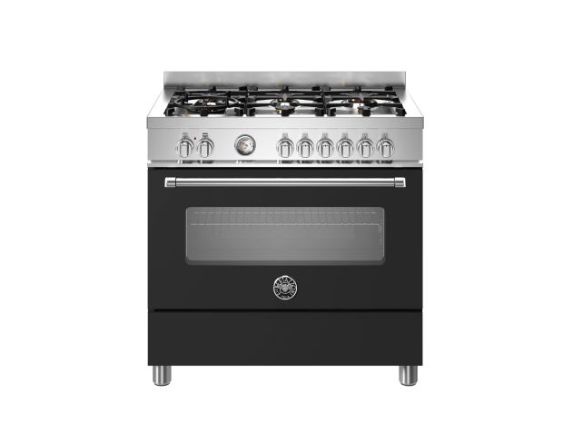 Cucina da 90 cm con 6 bruciatori e forno elettrico