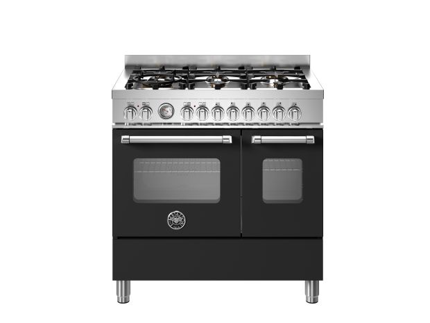 Cucina da 90 cm con 6 bruciatori e doppio forno elettrico