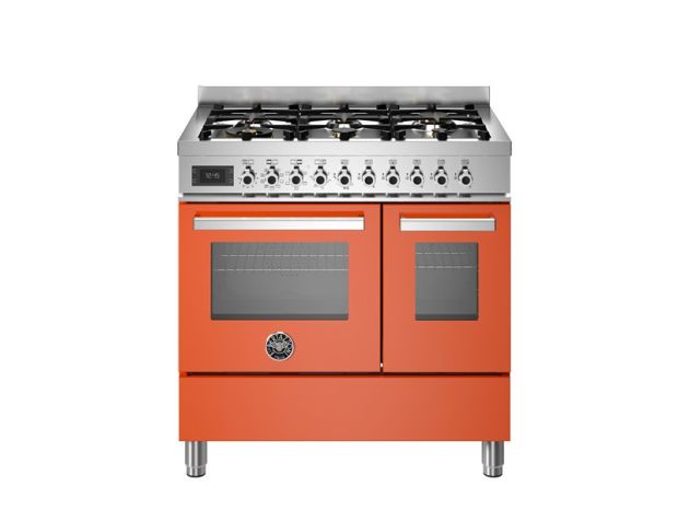 Cucina da 100 cm con 6 bruciatori, doppio forno elettrico – serie Professional