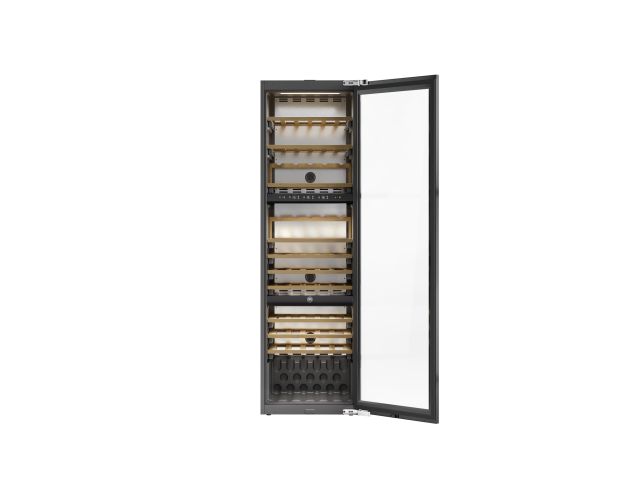 Cantina vini da incasso da 60 cm (H177) con porta reversibile a scomparsa totale